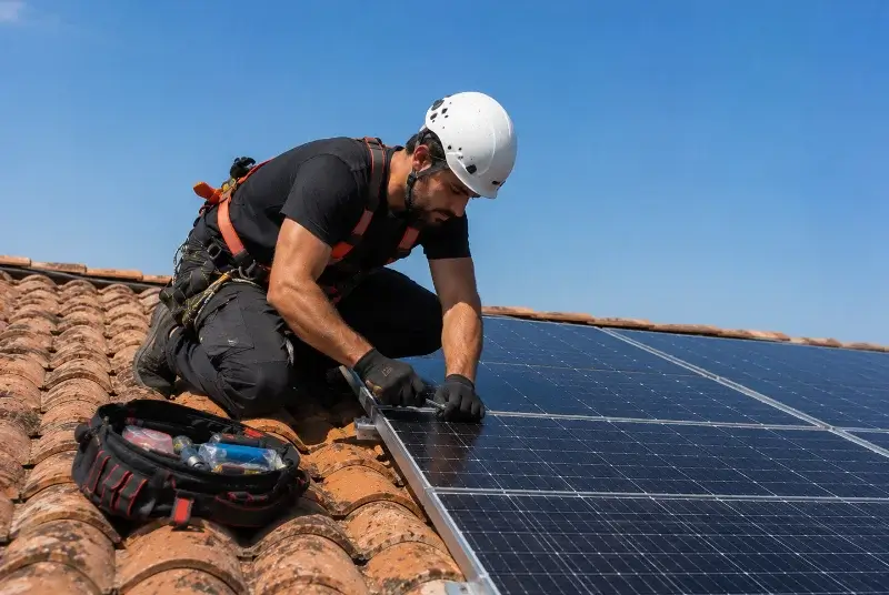 Maintenance et monitoring de panneaux solaires à Rustrel