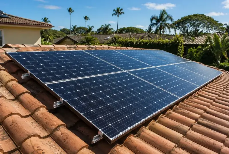 Installation de panneaux solaires à Rustrel